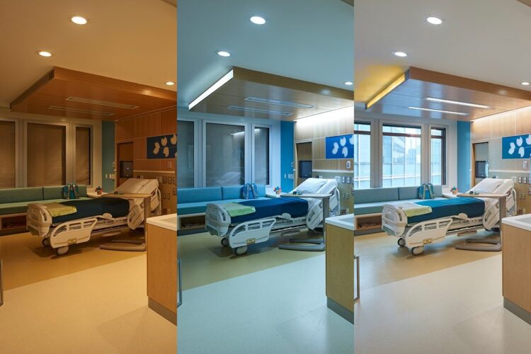 The visual. Images showing the practice of tuneable : cicadian light in a hospital enviroment-1a4a9927